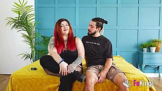 Couples today hot bbw redhead leia introduces us to her boyfriend before banging him