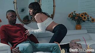 Petite Cougar Seduces Black Friend