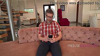 Nervous teen aria valencia meets boyfriends step father