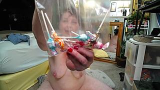 Mature Curvy Woman Models Mens Underwear While Masturbating Her Big Ass And Tits