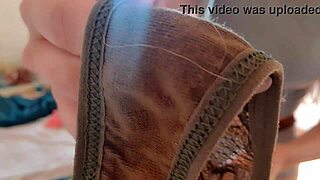 hot latina masturbates in panties on bed, turns ass up to show wet pussy