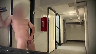 Watch me stroke in public, almost getting caught cumming