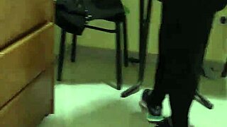 Maid in See-Through Leggings Flashes and Teases with Dirty Talk