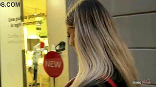 Risky Public Blowjob Blonde Slut Swallows It All