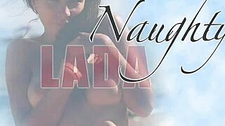 Naughty milf flashes nude in public streets