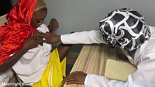 This ebony petite 18+ student totally seduces her teacher right before Christmas break!