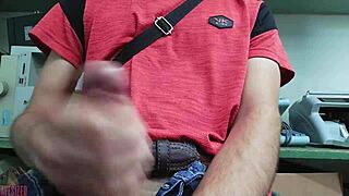 this time i masturbated at my desk with my monster cock out, feeling so sexy