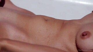 Blonde Nesty and brunette Shrima Malati in outdoor lick session