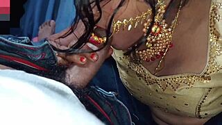 Beautiful married bhabhi gives blowjob at wedding!