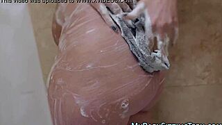 Blonde Babysitter Sucks And Gives Handjob In Shower To Young Teen