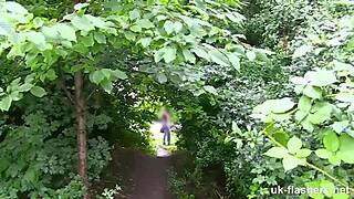 lucia takes on public fingering challenge with big tits