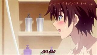 Chisato Hasegawa with big tits kissing in Spanish subtitles