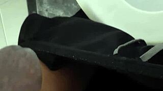 i masturbated in the restroom and came all over my shaved cock