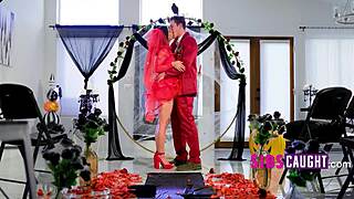 Busty teen introduces an original tradition in her family