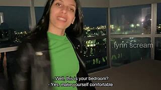 Skinny Latina gets pounded by Tinder guy on first date