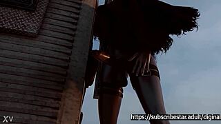 scarlet slides her big cock deep into anna's sexy ass for some anal fun