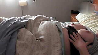 She indulges in solo pleasure using a pillow for her intimate session