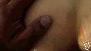 gamer girlfriend squirts and gets facial in anal free use. couple enjoys shaved pussy and phone fun.