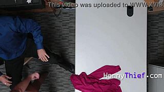 Busty stripper Karlee Grey faces interrogation in the office.