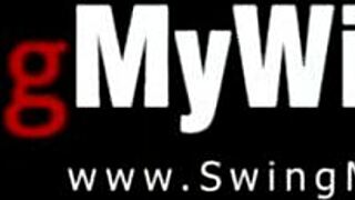 A woman is having fun with another man while her husband is not around