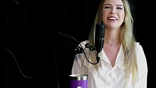 milena moreau in sheer red lingerie explores solo squirting with vibrator