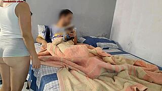 I Tease My Stepsister With My Hard Cock While She Cleans My Wardrobe Until She Begs For Cum In Her Pussy