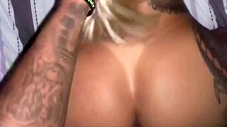 Big Black Guy Fucks Me Hard Without Condom In Sheer!