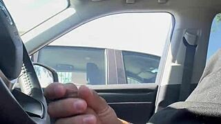 Daring public flashing in risky outdoor spots