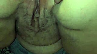 wife bends over for creampie