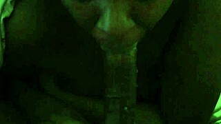 sloppy deep throat with cum on tits from exotic teen 😋