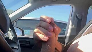 Daring public flashing in risky outdoor spots