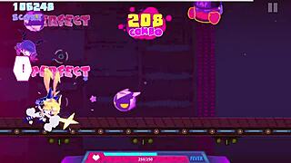 playing muse dash with glimmer geat inori on hard