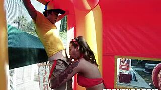 Ricky's Carnival Adventure With Bella The Strongest Woman.