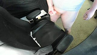 Ginger Teen Masturbates To Huge Cum Explosion On Chair