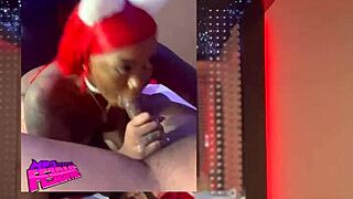 Ebony Deepthroats Cock, Licks Balls, Cum In Mouth