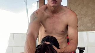 home porch review with tattooed teen 18+ babe