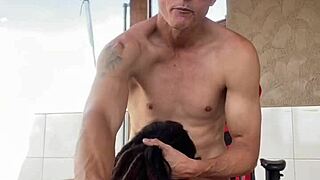 home porch review with tattooed teen 18+ babe