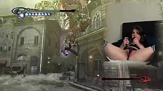 Watch This Sexy Bimbo Play Bayonetta With Lovense!