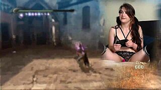 Watch This Sexy Bimbo Play Bayonetta With Lovense!