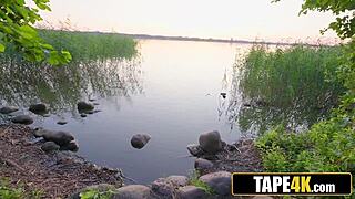 Sporty Russian Cougar Picks Up Nerdy Dude Jogging And Takes Him Home