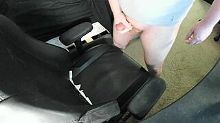 Ginger Teen Masturbates To Huge Cum Explosion On Chair