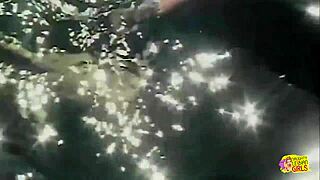 Two Busty Blondes In Bikinis Enjoy Lesbian Fun In The Pool