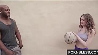 Hey, wanna see this young girl get slammed by a black guy at basketball?