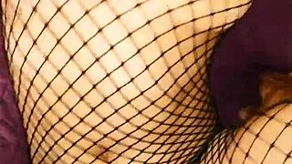 Roughly used her in stockings, stretching every hole. POV anal action.