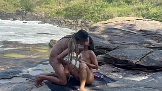 I Stayed All Open On The Beach With A Giant Cock