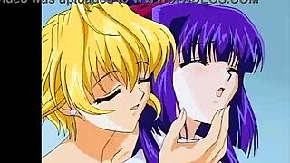 two hot blonde lesbians get naughty in bed together