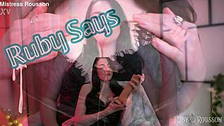 Ruby Commands Jerk Off Instructions with Bouncing Boobs and Orgasmic Cum!