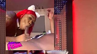 Ebony Deepthroats Cock, Licks Balls, Cum In Mouth