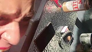 My best friend's girlfriend says, 'Take this throatpie while he's gone.'