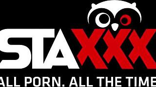 Beautiful brunette lesbians share a big dildo